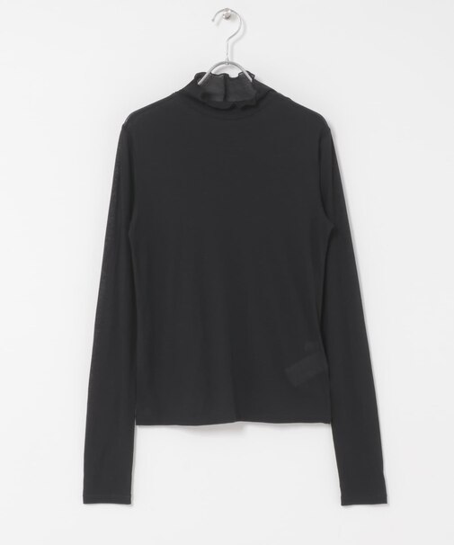 シアーハイネックカットトップ