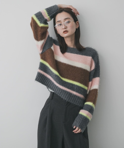 洗濯可』シャギーハイショクボーダーニット｜アーバンリサーチの通販
