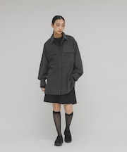 ウールMIXルーズシャツ