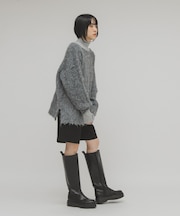 シャギールーズリブニット