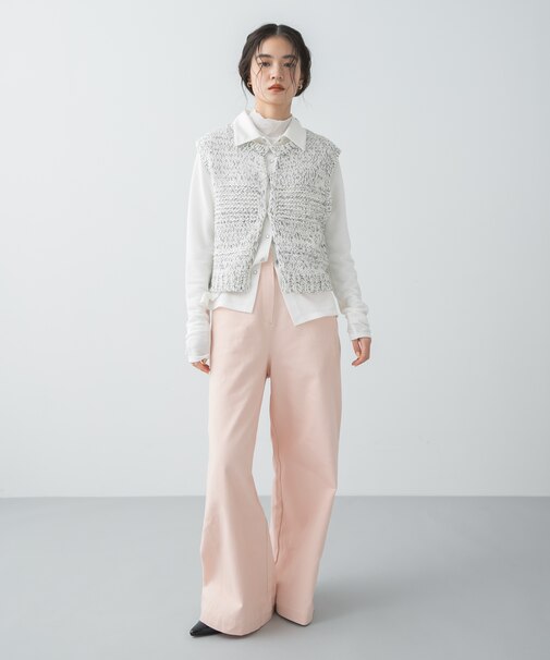 『洗濯可』ミックスカラーローゲージベスト