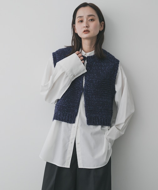 『洗濯可』ミックスカラーローゲージベスト