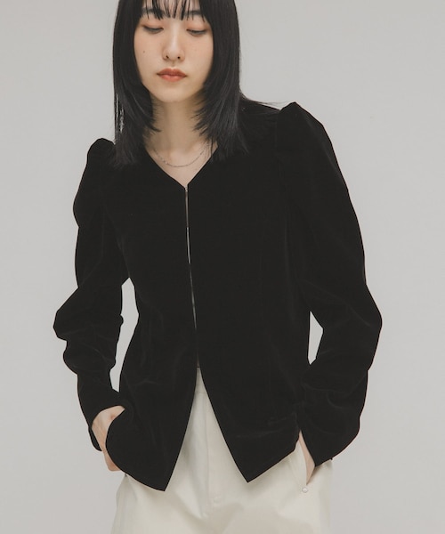 パフスリーブベロアブラウス｜アーバンリサーチの通販｜&mall（アンド