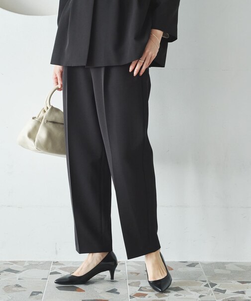 『3サイズ展開』タックテーパードパンツ
