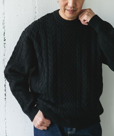 アランニットクルーネックプルオーバー