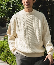 アランニットクルーネックプルオーバー