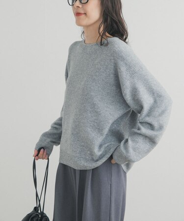 ボートネックスムースプルオーバー