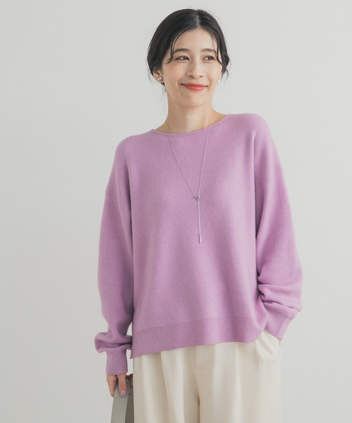 ボートネックスムースプルオーバー