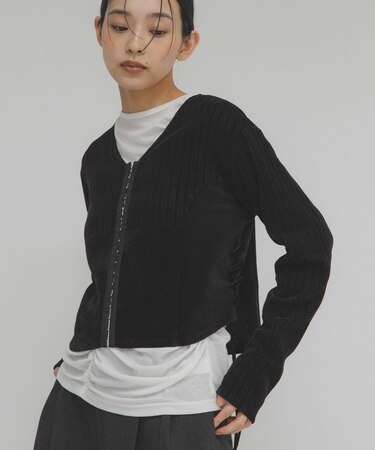 モールジャガードカーディガン