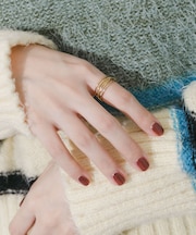 ステンレスニュアンスウェーブラインリング