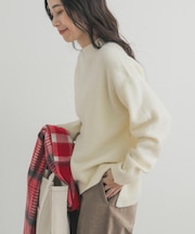 ハイネックサイドスリットニット