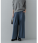 ストレッチタックギャザーワイドパンツ