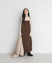 ドロストサテンキャミワンピース