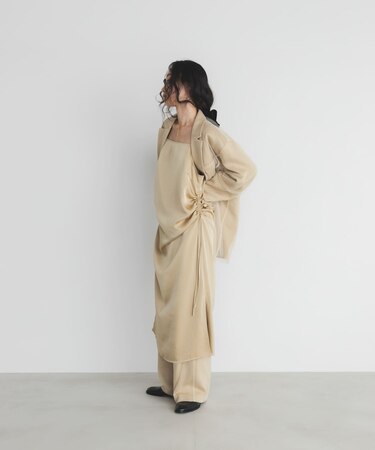 ドロストサテンキャミワンピース