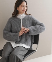 シャギーVネックニット