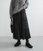 プリーツティアードスカート