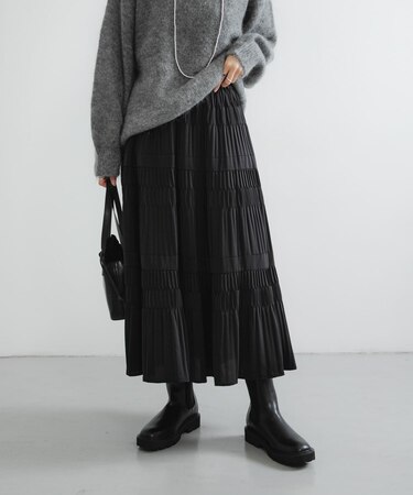 プリーツティアードスカート