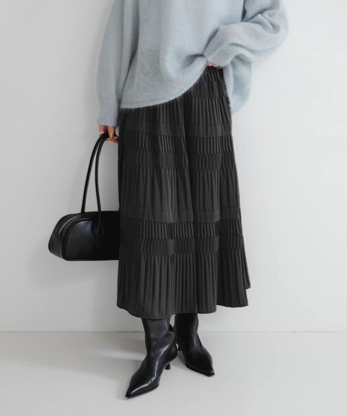プリーツティアードスカート