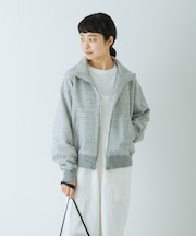 コットンスウェットスタンドジップ