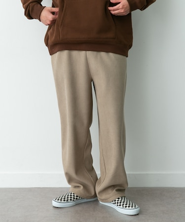 裏フリースコーデュロイワイドパンツ