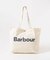 Barbour　logo tote bag