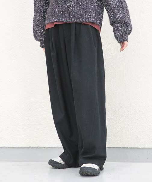 ウールツィードパンツ