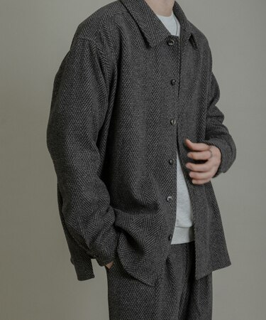 スライバーライクヘリンボーンシャツ