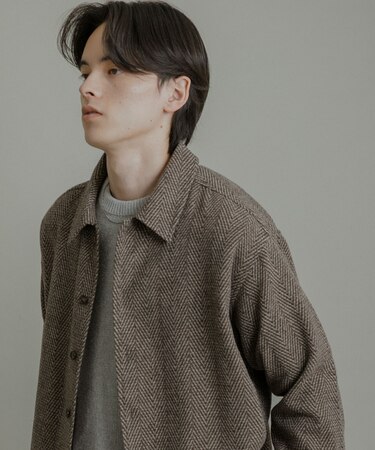 スライバーライクヘリンボーンシャツ