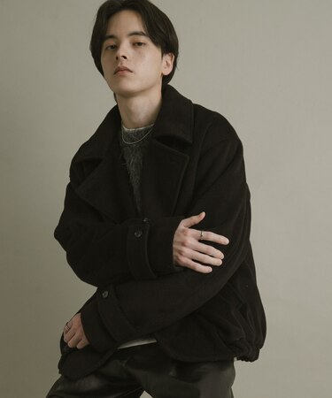 シャギーダブルスタンドブルゾン