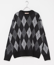 FORK&SPOON　アーガイルプルオーバーニット