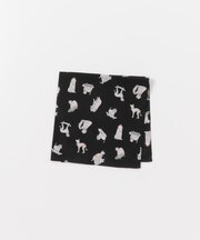 LIFE STYLE TAILOR　アニマルモチーフ柄コットンハンカチ