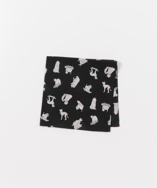 LIFE STYLE TAILOR　アニマルモチーフ柄コットンハンカチ