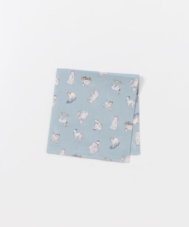 LIFE STYLE TAILOR　アニマルモチーフ柄コットンハンカチ