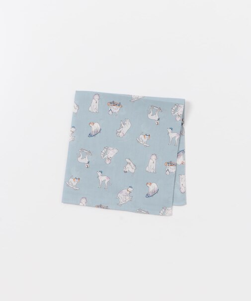 LIFE STYLE TAILOR　アニマルモチーフ柄コットンハンカチ