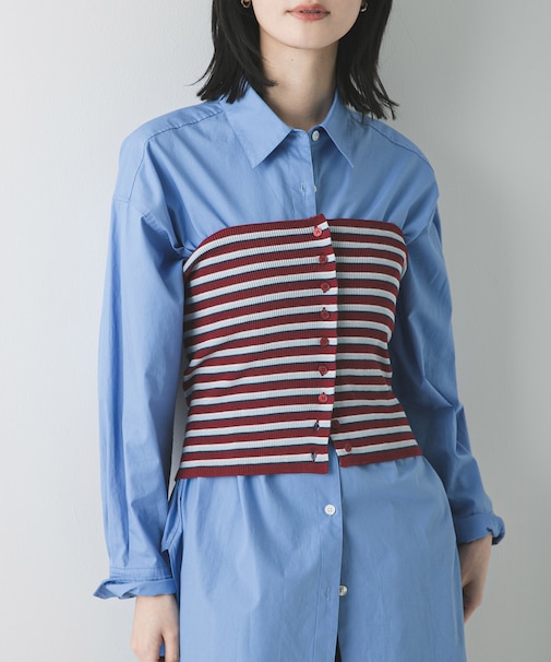 マルチボーダーニットビスチェ