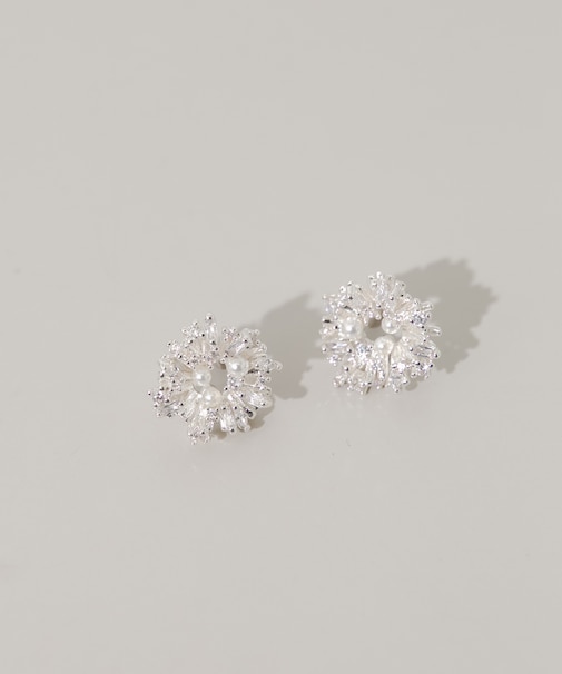 スパークルビジューパールピアス