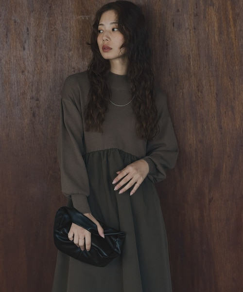 モックネックドッキングニットワンピース｜アーバンリサーチの通販