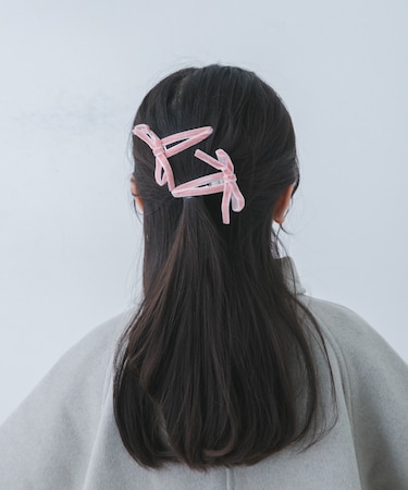 MILK x SODA VELVET RIBBON HAIR CLIP(KIDS)