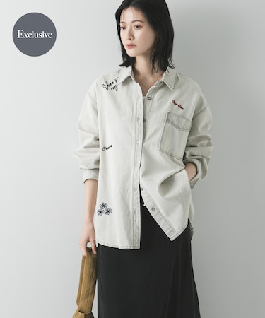 『別注』PICCADILLY×URBAN RESEARCH　刺繍デニムシャツ