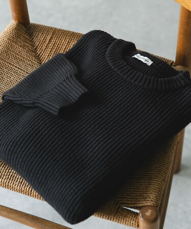 畦ニット クルーネックプルオーバー