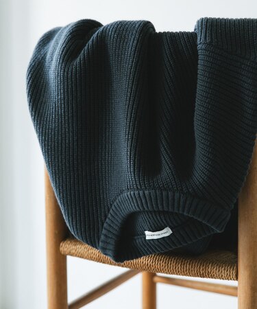 畦ニット クルーネックプルオーバー