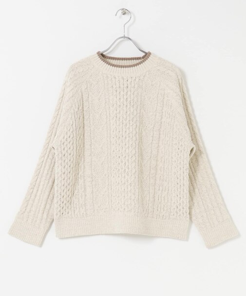 ラグランモールニット