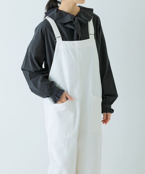 コットンフリルカラーシャツ