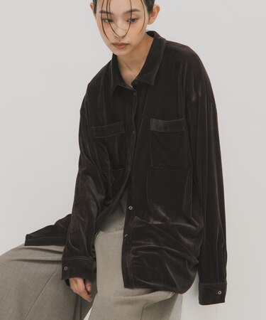 シアーベロアルーズシャツ