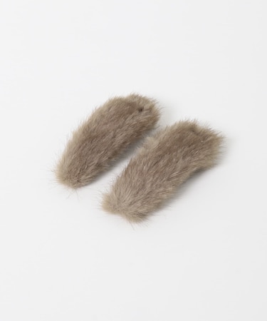 heyep　Faux Mink Hair Clips-2P