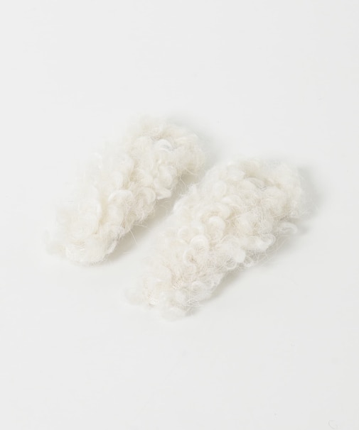 heyep　Fluffy Clips-2 Piece Set