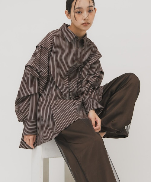 ランダムタックデザインストライプシャツ｜アーバンリサーチの通販