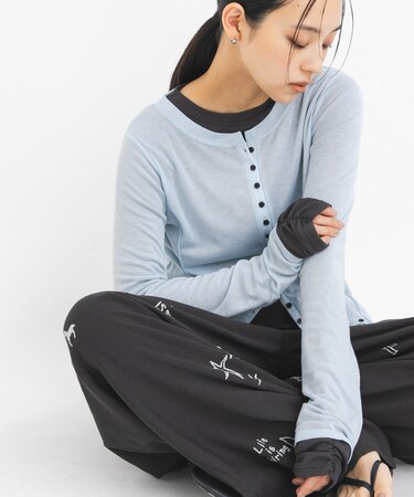 バイカラーレイヤードカットソー