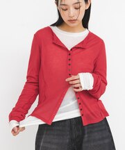 バイカラーレイヤードカットソー