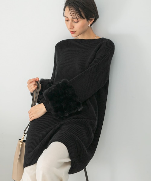 WEB限定』ファードッキングニットミニワンピース｜アーバンリサーチの